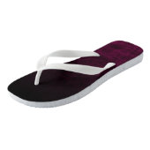 Zwart en donker magenta verlooptextuur teenslippers (Schuin)