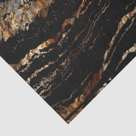 Zwart en donkerbruin goudvormig ontwerp tissuepapier (Detail)