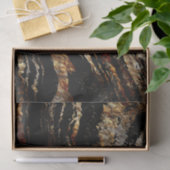 Zwart en donkerbruin goudvormig ontwerp tissuepapier (Geschenk)