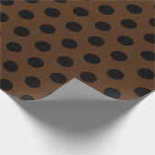 Zwart en donkerbruin pooldot papier (Hoek)