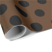 Zwart en donkerbruin pooldot papier (Rol Hoek)
