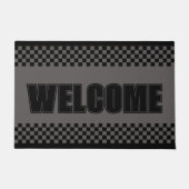 Zwart en donkergrijs deurmat (Voorkant)