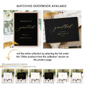 Zwart en Echt Folie Script Wedding Guestbook Sign Folie Afdrukken
