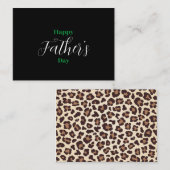 Zwart en Eenvoudig Zalige Vaderdag Kaart Notitiekaartje (Voorkant / Achterkant)