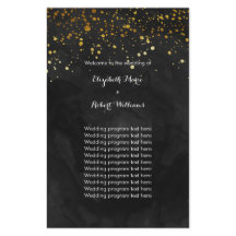 Zwart en Faux Gold Glitter