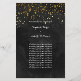 Zwart en Faux Gold Glitter