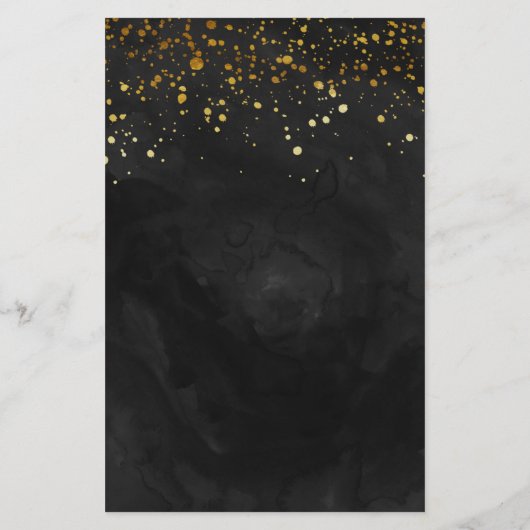 Zwart en Faux Gold Glitter (Achterkant)