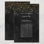 Zwart en Faux Gold Glitter (Voorkant / Achterkant)