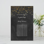 Zwart en Faux Gold Glitter (Staand voorkant)