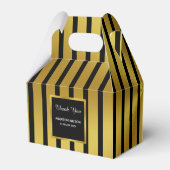 Zwart en Faux Gold Graduation Party Dank je Bedankdoosjes (Achterkant)