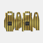 Zwart en Faux Gold Graduation Party Dank je Bedankdoosjes (Uitgevouwen)