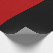 Zwart en Garnet Giftwrap Cadeaupapier (Hoek)