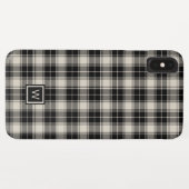 Zwart en gebroken wit geplakt met monogram Case-Mate iPhone case (Achterkant (horizontaal))