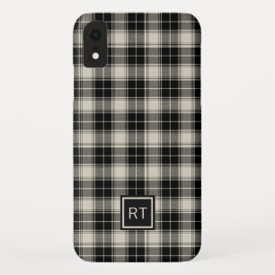 Zwart en gebroken wit geplakt met monogram Case-Mate iPhone case