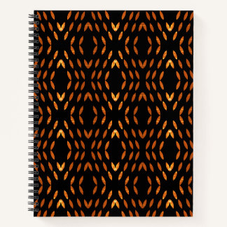 Zwart en geel abstracte stippenpatroon notitieboek