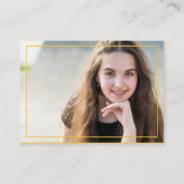 Zwart en Geel Afstuderen Foto 2025 Afstuderen Advieskaart (Achterkant)