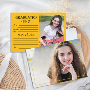 Zwart en Geel Afstuderen Foto 2025 Afstuderen Advieskaart