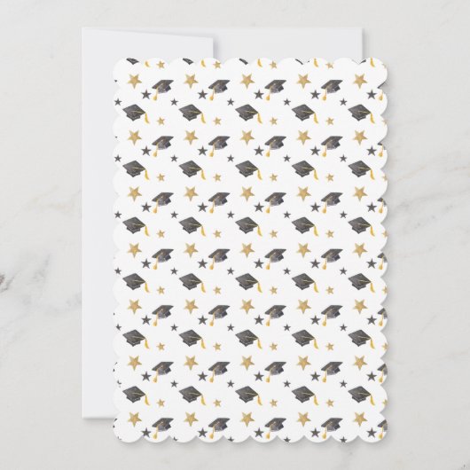 Zwart en geel Afstuderen jaarlint Kaart (Achterkant)