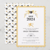 Zwart en geel Afstuderen jaarlint Kaart (Voorkant / Achterkant)