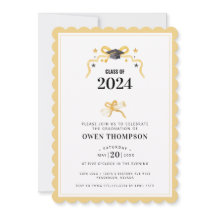 Zwart en geel Afstuderen jaarlint