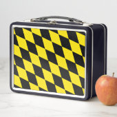 Zwart en geel Bavaria Diamond Flag Patroon (In situ)