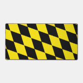 Zwart en geel Bavaria Diamond Flag Patroon Bureaumat (Voorkant)