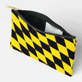 Zwart en geel Bavaria Diamond Flag Patroon Etui