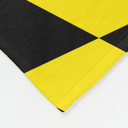 Zwart en geel Bavaria Diamond Flag Patroon Fleece Deken (Hoek)