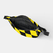 Zwart en geel Bavaria Diamond Flag Patroon Heuptasje (Open)