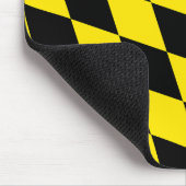Zwart en geel Bavaria Diamond Flag Patroon Muismat (Hoek)