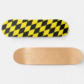 Zwart en geel Bavaria Diamond Flag Patroon Persoonlijk Skateboard (Horizontaal)