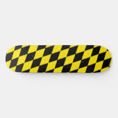Zwart en geel Bavaria Diamond Flag Patroon Persoonlijk Skateboard (Horizontaal)