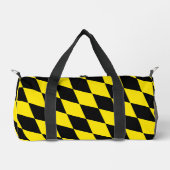 Zwart en geel Bavaria Diamond Flag Patroon Plunjezak (Voorkant)