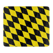 Zwart en geel Bavaria Diamond Flag Patroon Snijplank (Voorkant)