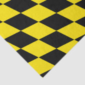 Zwart en geel Bavaria Diamond Flag Patroon Tissuepapier (Detail)