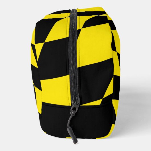 Zwart en geel Bavaria Diamond Flag Patroon Toilettasje (Rechts)