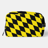 Zwart en geel Bavaria Diamond Flag Patroon Toilettasje (Achterkant)