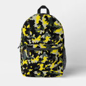 Zwart en geel camouflagepatroon bedrukte rugzak (Voorkant)