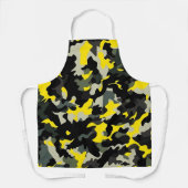Zwart en geel camouflagepatroon schort (Voorkant)