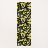 Zwart en geel camouflagepatroon yogamat (Voorkant)