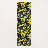 Zwart en geel camouflagepatroon yogamat (Achterkant)