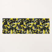 Zwart en geel camouflagepatroon yogamat (Voorkant (horizontaal))