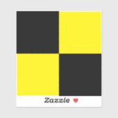 Zwart en geel crashtest dummy vinyl stickers (Vel)