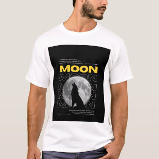 Zwart en Geel Donkere Maan T-shirt