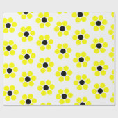 Zwart en Geel Eenvoudige Moderne Retro Cadeaupapier (Vlak)