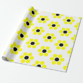 Zwart en Geel Eenvoudige Moderne Retro Cadeaupapier (Uitgerold)