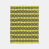 Zwart en geel fleece deken (Voorkant)