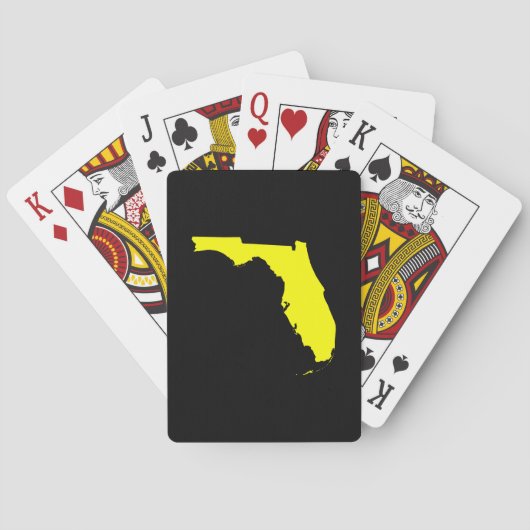 Zwart en geel Florida Pokerkaarten (Achterkant)