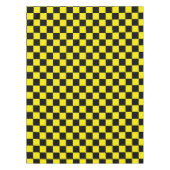 Zwart en geel geblokt tafelkleed (Voorkant)
