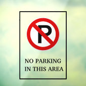 Zwart en geel Geen Parkeerplaats Metaal A-Lijst Raamsticker (Vel 3)